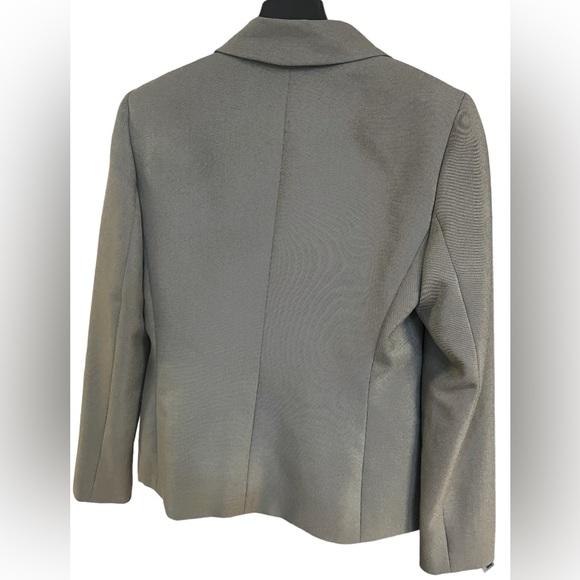 Evan Picone Button Tailored Minimalist 90s Y2K Business Casual Office 4 Gray - Picture 2 of 9